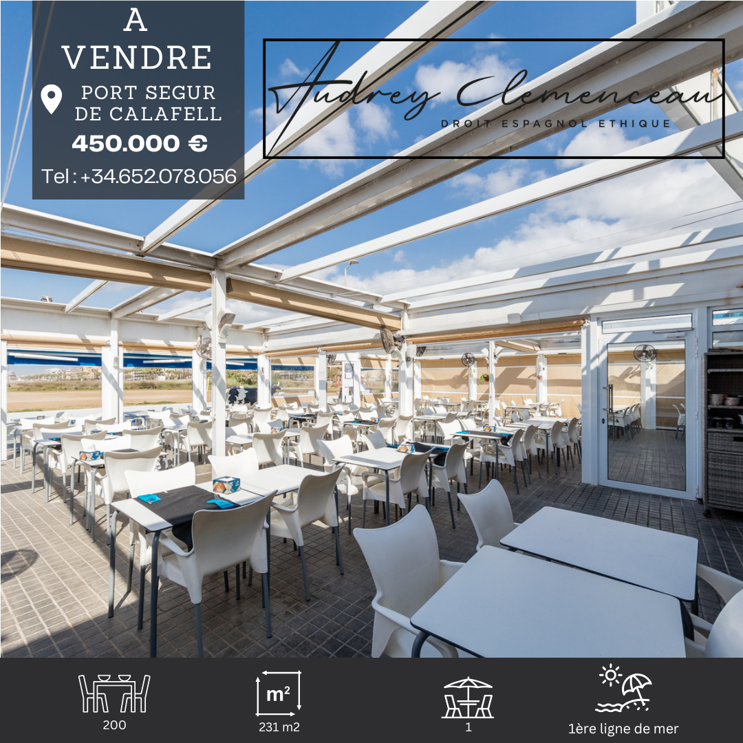 Restaurant port de Segur de Calafell - A VENDRE